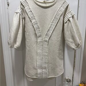 POL Small NWOT Cream Textured Long Sleeve Tunic/Dress